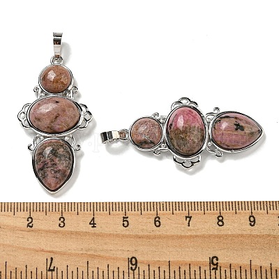 Природные подвески родонит G-Q158-04B-1