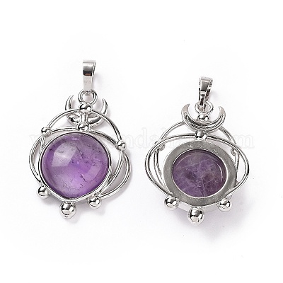 Подвески из натурального аметиста  G-P496-05P-20-1