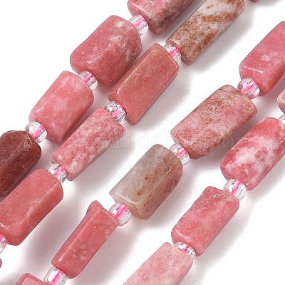 Природные родонит бисер нитей&nbsp;G-C270-K12-1