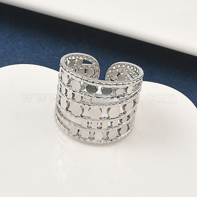 Кольца-манжеты из нержавеющей стали 304 для женщин RJEW-A079-09C-P-1