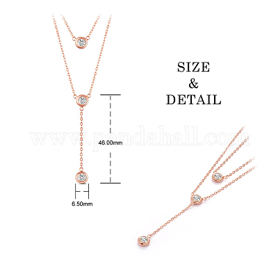 925 двухслойное ожерелье из стерлингового серебра JN635B-1