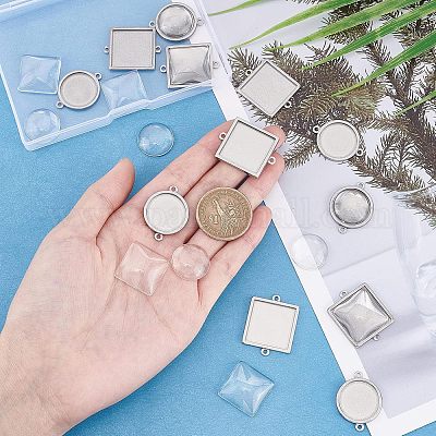 24 шт. оправы для кабошонов из нержавеющей стали 304 STAS-UN0027-43-1