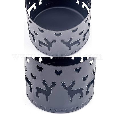 Железный полый подсвечник AJEW-FH0001-14-1