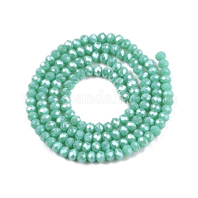 Стеклянные бусины с гальваническим покрытием  EGLA-A044-P2mm-A14-1