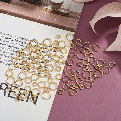 100 шт. латунные разрезные кольца&nbsp;FIND-HY0005-04B-1