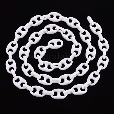 Цепочки для кофейных зерен из непрозрачного акрила ручной работы CHAC-ZX0001-01K-1