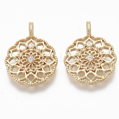 Латунные микро проложить кубического циркония подвески KK-R130-029-NF-1