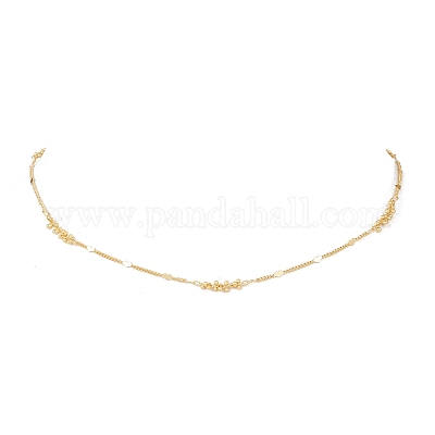 Латунные ожерелья с сердечком и планкой NJEW-JN05389-1