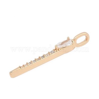 Латунные микро проложить кубического циркония подвески KK-Q096-04B-G-1