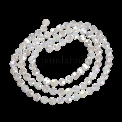 Стеклянные бусины с гальваническим покрытием  EGLA-R017-6mm-1-1