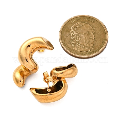 Серьги-гвоздики из нержавеющей стали 304 EJEW-P299-02G-1