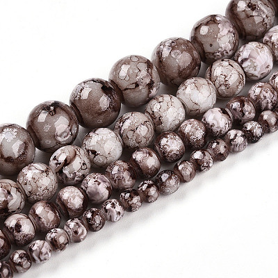 Выпечка окрашенные стеклянные бусины пряди X1-DGLA-N003-4mm-A05-1