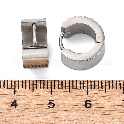 Серьги-кольца из нержавеющей стали 304 с эффектом полировки EJEW-M001-16P-1