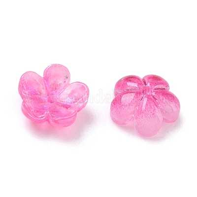 Окрашенные и нагретые стеклянные колпачки для бусин GLAA-C042-01G-1