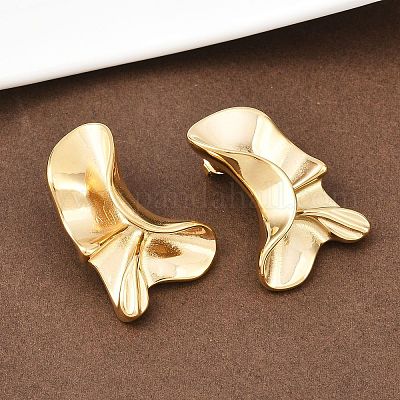 Серьги-гвоздики из нержавеющей стали 304 EJEW-K268-77G-1