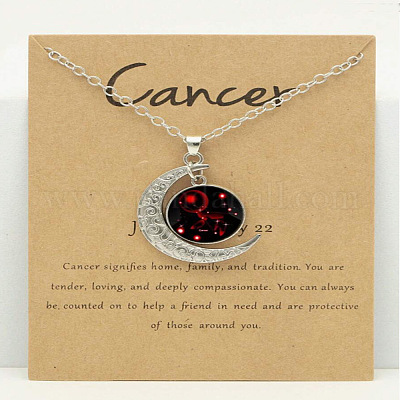 Ожерелья из сплава и стекла с подвеской в виде созвездия Луны для женщин FS-WG3B9B3-04-1