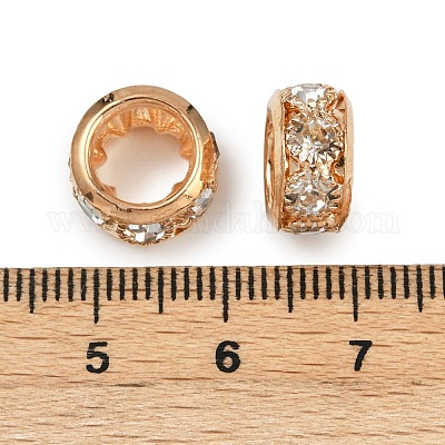 Латунные бусины со стразами &nbsp;LS-KK-U071-02B-01KCG-1