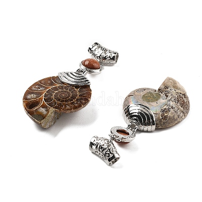 Синтетические подвески в виде окаменелой улитки из авантюрина G-F062-10-1