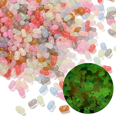 Светящиеся прозрачные акриловые бусины LACR-D009-01E-1