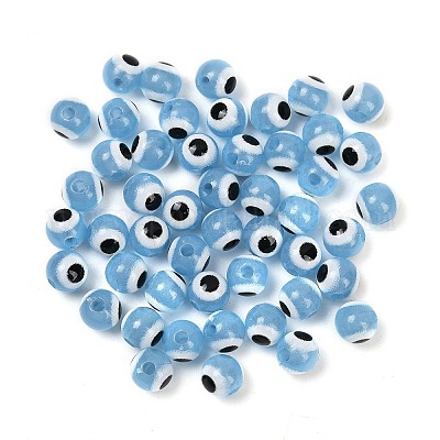 Светящиеся и печатные непрозрачные акриловые бусины LACR-G050-01E-1