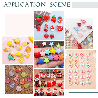 800 шт. 4 вида цветов железный винт с ушком IFIN-AR0001-34-1