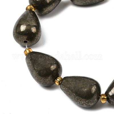 Природного пирита бисер нитей&nbsp;G-Z131-I01-01-1