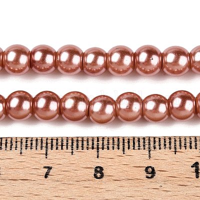 Выпечка окрашены перламутровый стекла жемчужные нити круглый шарик HY-Q003-6mm-50-A-1