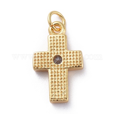 Маленькие подвески в виде креста из кубического циркония KK-G363-03G-06-1