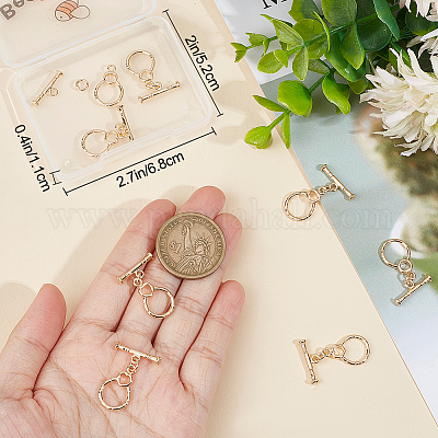 10 комплект латунных застежек-тоглов KK-BBC0007-92-1