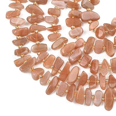 Натуральный Sunstone бисер пряди&nbsp;G-F821-A04-01-1