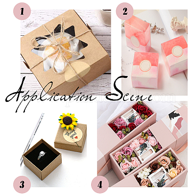 PH PandaHall 50pcs Kraft Gift Boxes Square Shipping Boxes Mini Cardboard  Boxes Presentation Favour Small Boxes Jewelry Boxes Packaging for Party