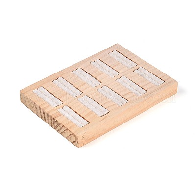 Подставки для подносов с прямоугольными бамбуковыми кольцами на 10 слот RDIS-WH0002-28B-1