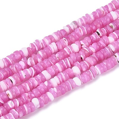 Нити бусин из натуральных трохоидных/трохус ракушек SSHEL-N040-21E-1