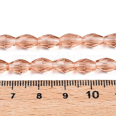 Прозрачные стеклянные бусины EGLA-A037-T6x8mm-D06-1