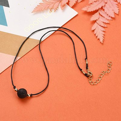 Бусы из натуральной лавы NJEW-JN03099-05-1