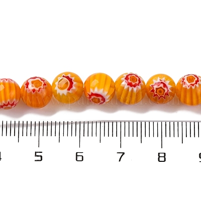 Ручной работы millefiori стеклянные бусины нитки LAMP-G164-05D-1