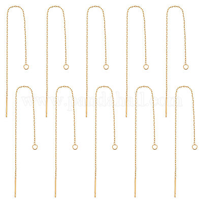 10 пара сережек-гвоздиков из нержавеющей стали 304 STAS-UN0042-55-1