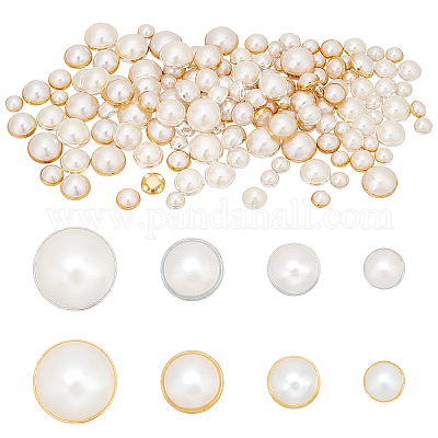 Tienda Fingerinspire 220 piezas 4 tamaños abs costura perlas perlas blancas  artesanías con plata/oro garra medio redondo coser perlas coser botón con  estuche de almacenamiento para manualidades ropa vestido de novia o