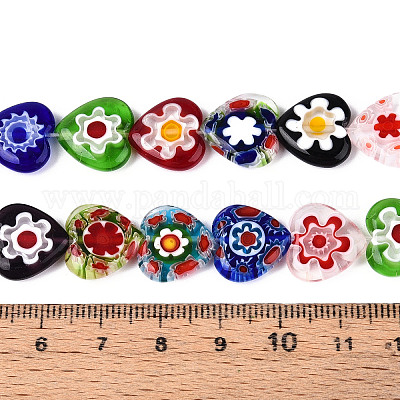 Ручной работы millefiori стеклянные бусины нитки LAMP-T022-08-1