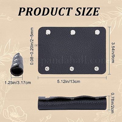 Shop OLYCRAFT 8 Pcs Handle Leather Wrap Covers Handbag Purse Handle Leather  Wraps Cover Craft Strap Making Supplies with Iron Snap Buttons for Shopping  Bag Travel Bag - Black for Jewelry Making 