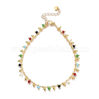 Латунные браслеты на щиколотках AJEW-AN00310-1