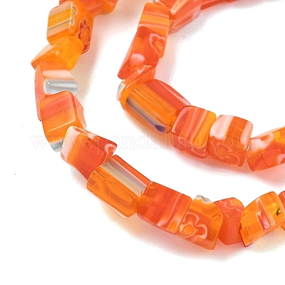 Ручной работы millefiori стеклянные бусины нитки LAMP-P070-02A-05-1