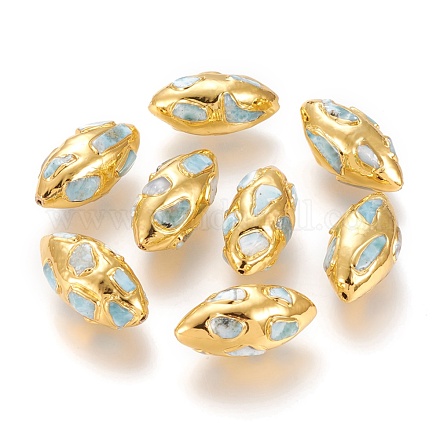Perline in ottone placcato oro X-G-P439-A01-1