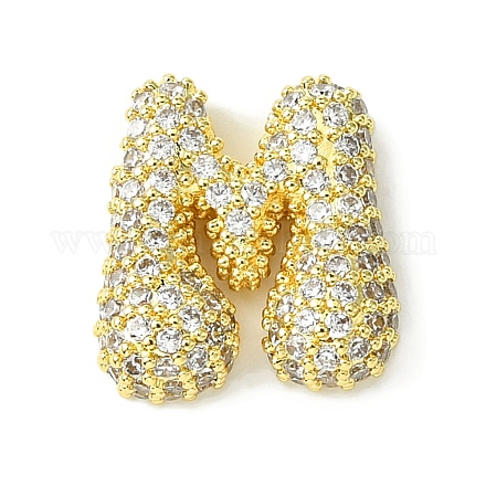 Подвески из латуни с покрытием из прозрачного кубического циркония KK-S378-01G-M-1