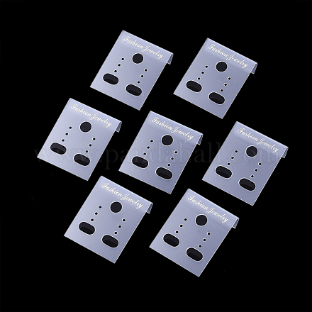 プラスチックピアスディスプレイカード  吊り下げ式カードホルダー  長方形  透明  37x30mm EDIS-Q043-01-1