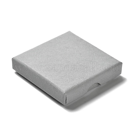 厚紙のジュエリーセットボックス  内部のスポンジ  正方形  グレー  7.05~7.1x7.15x1.6cm CBOX-C016-01B-03-1