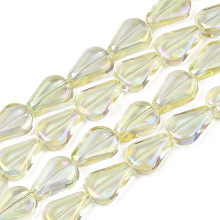 Chapelets de perles en verre électroplaqué EGLA-S188-15-B03-1