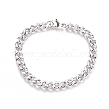 Unisexe 304 chaîne gourmette en acier inoxydable / bracelets chaîne torsadée STAS-D0002-40P-1