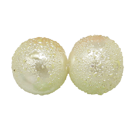 Chapelets de perles en verre texturé peint X-DGLA-S112-8mm-K22-1