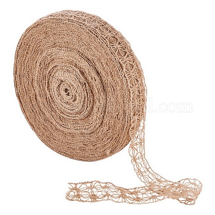 Hilo de soutache de cuerda de yute tejido a mano para decoración. OCOR-WH0031-C01-1